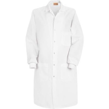 VF IMAGEWEAR Red Kap¬Æ Unisex Specialized Cuffed Lab Coat W/Inside Pocket, White, Poly/Combed Cotton, 3XL KP72WHRG3XL